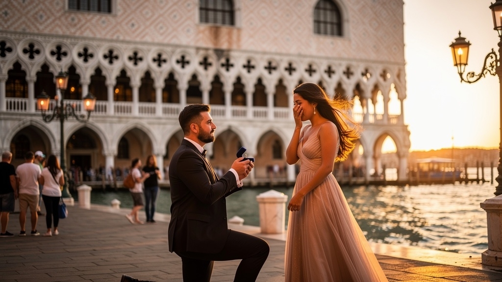 Marriage Proposal in Venice