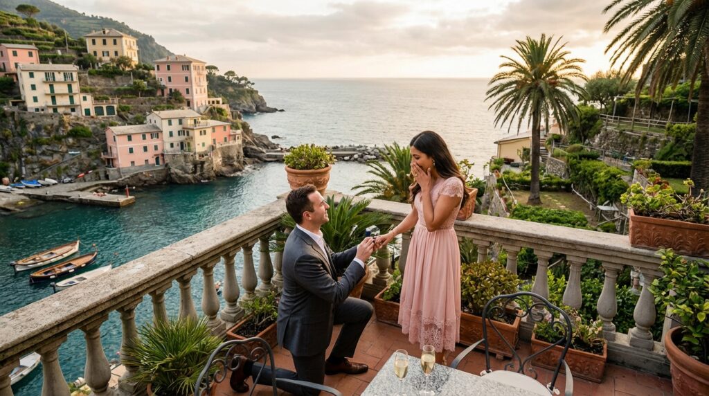 luxury marriage proposal in Italy