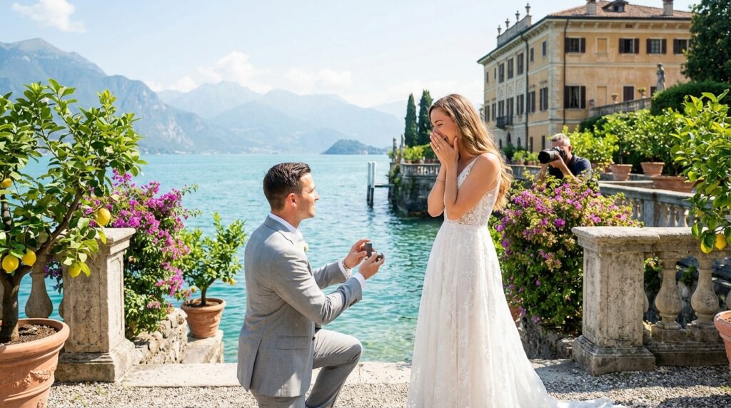 luxury marriage proposal in Italy
