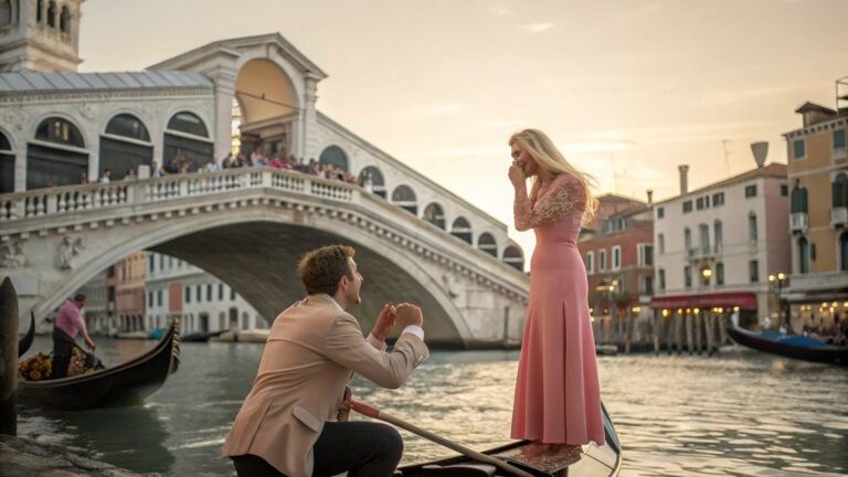 Venice Gondola Proposal - Marriage proposal in gondola Venice
