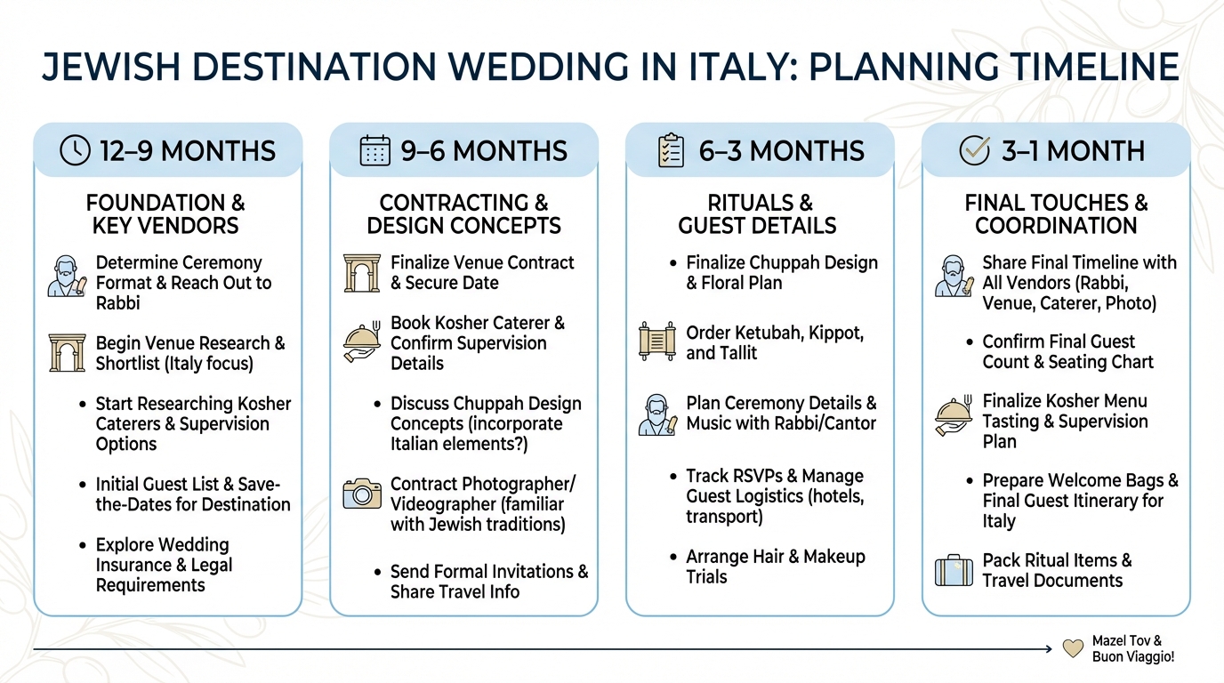 Couples planning a Jewish wedding in Italy — FAQs answered by Kiss Me Italy luxury planners