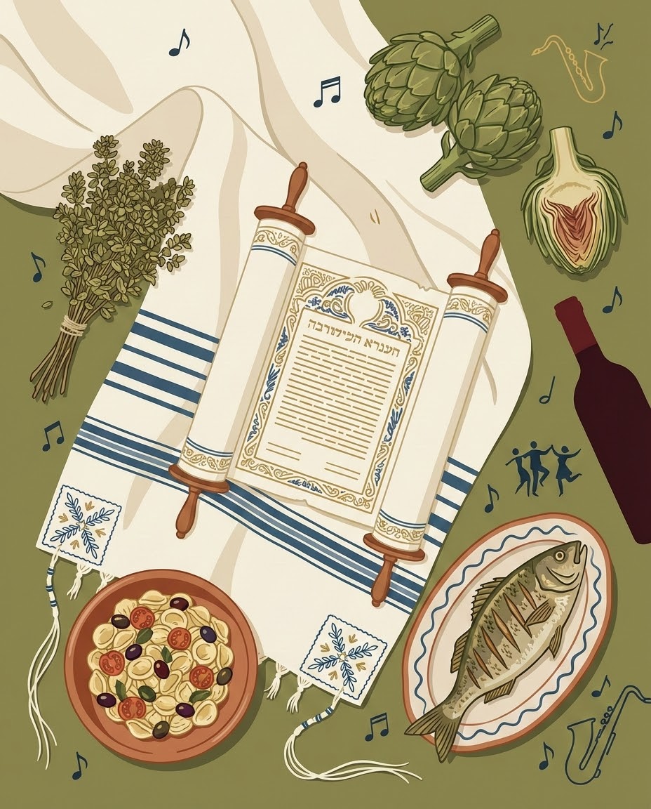 Jewish wedding in Italy — chuppah ceremony at sunset, Tuscan landscape, Kiss Me Italy luxury planning