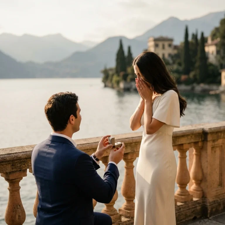 Lake Como proposal photographer