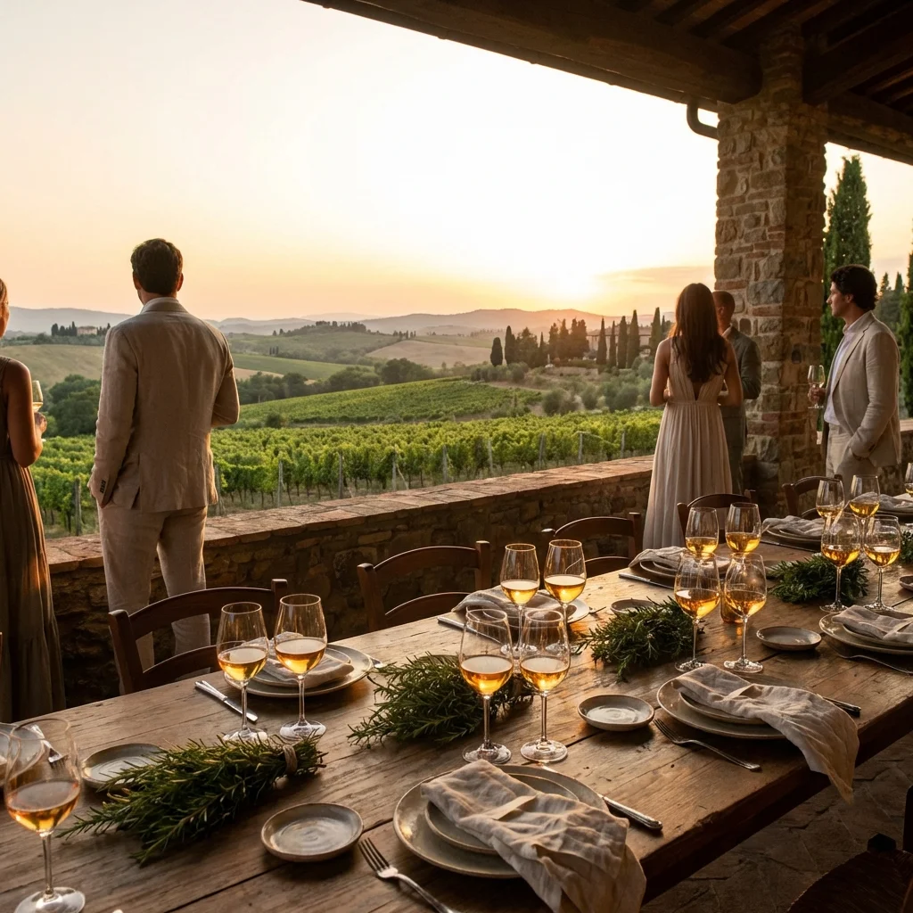 Second Wedding Italy vineyard wedding italy golden-hour terrace aperitivo scene