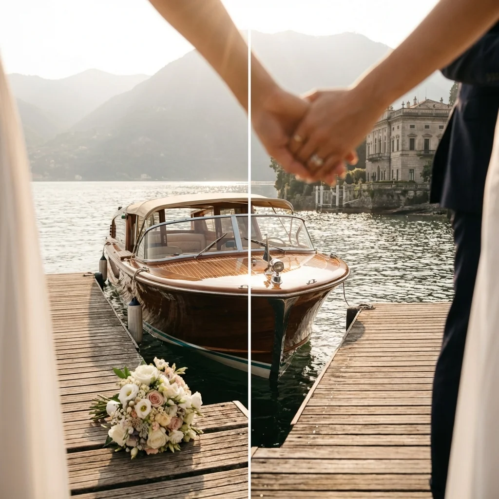best wedding planners in italy arranging Lake Como boat