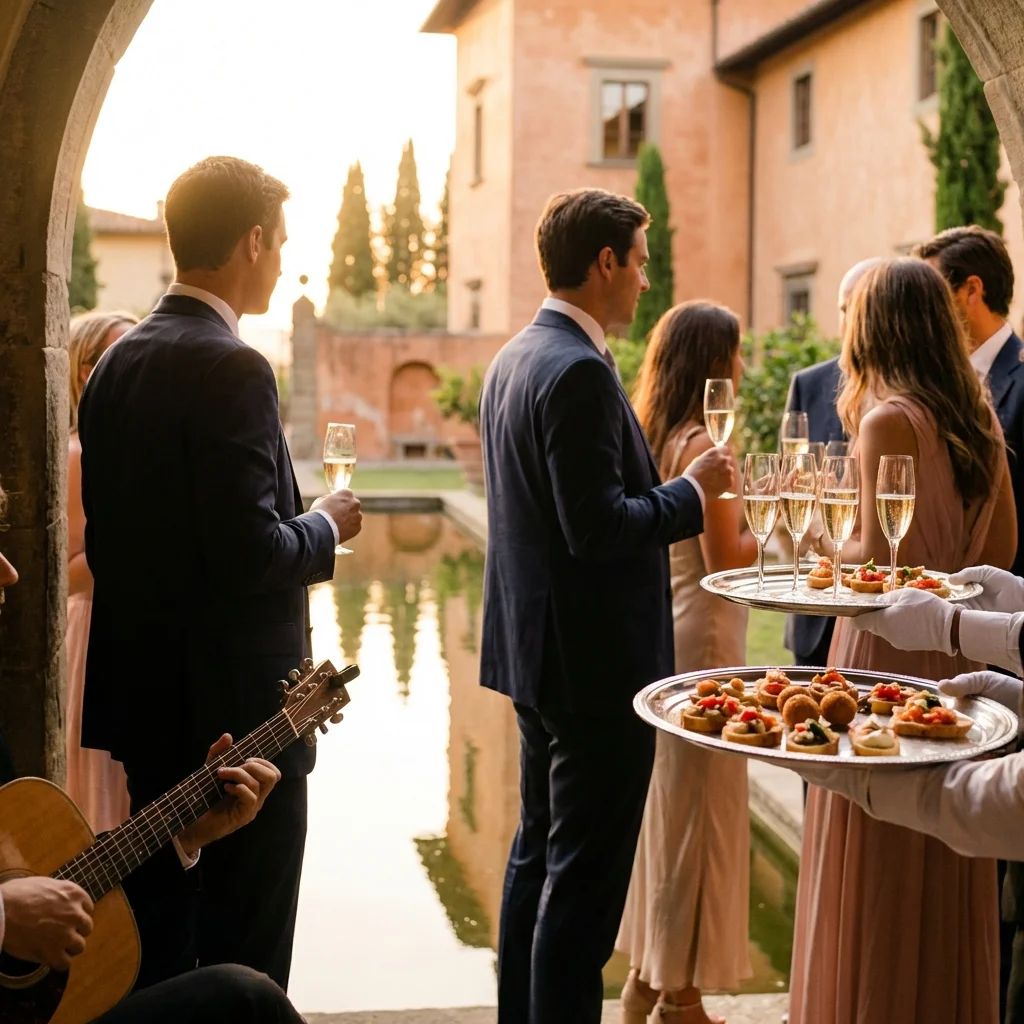 wedding venues florence italy aperitivo by reflecting pool