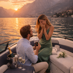 Proposta di matrimonio al tramonto