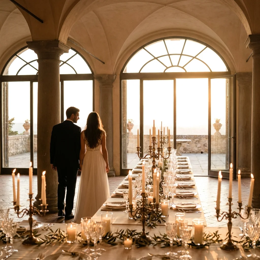 tablescape wedding italy