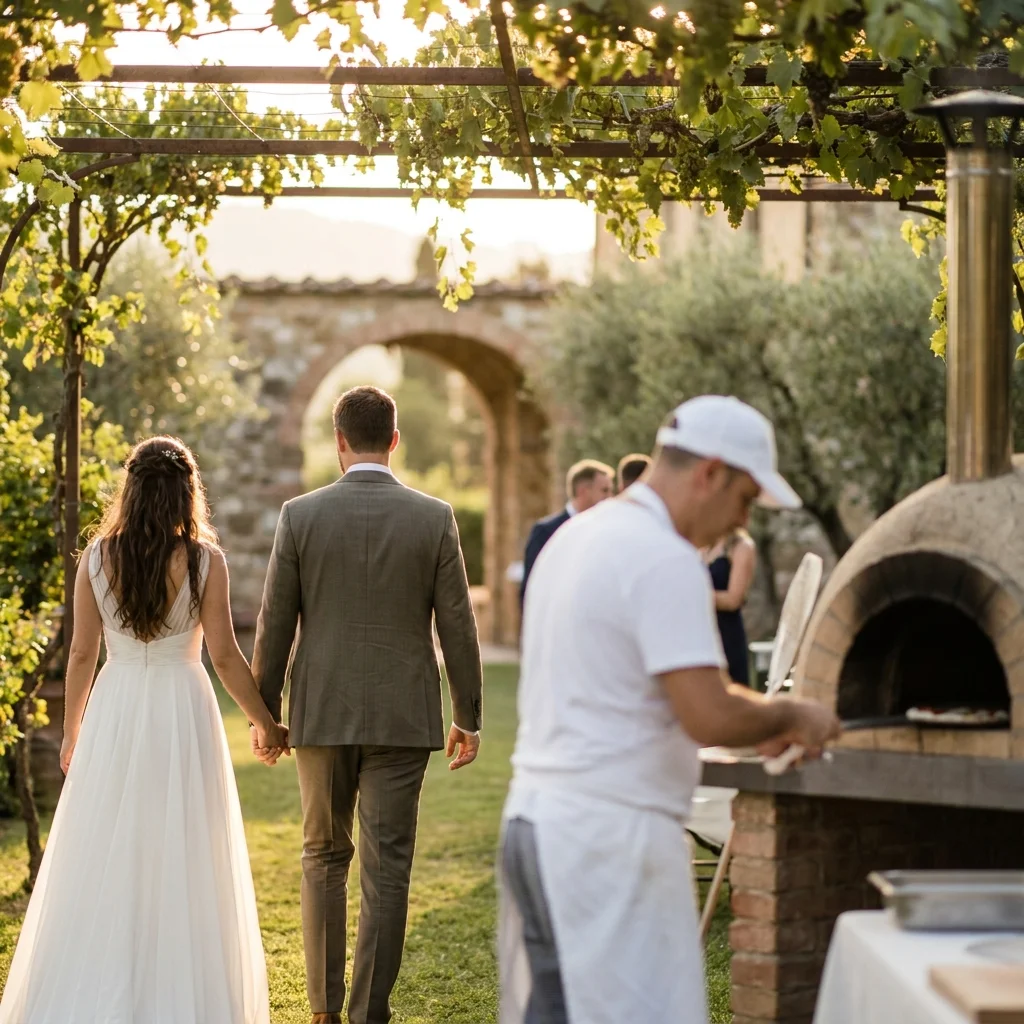 wedding pizza station italy