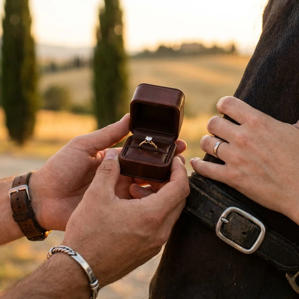 horseback proposal italy