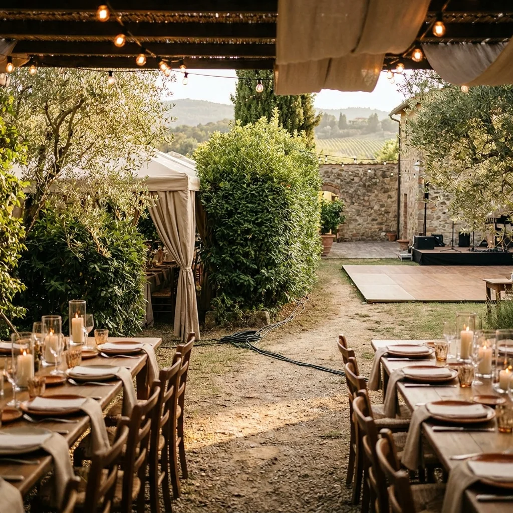 garden wedding italy