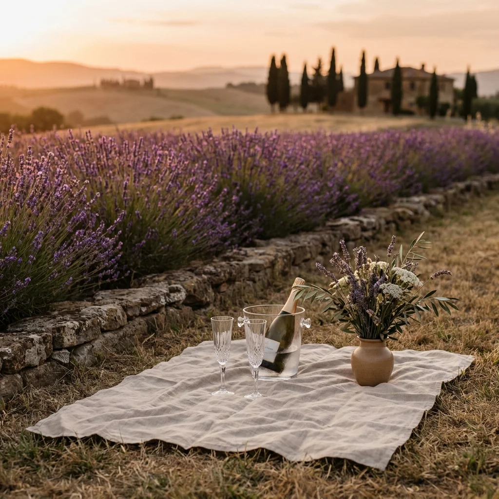 lavender field proposal tuscany