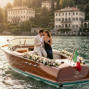 marriage proposal Lake Como Italy romance escape boat – Kiss Me Italy
