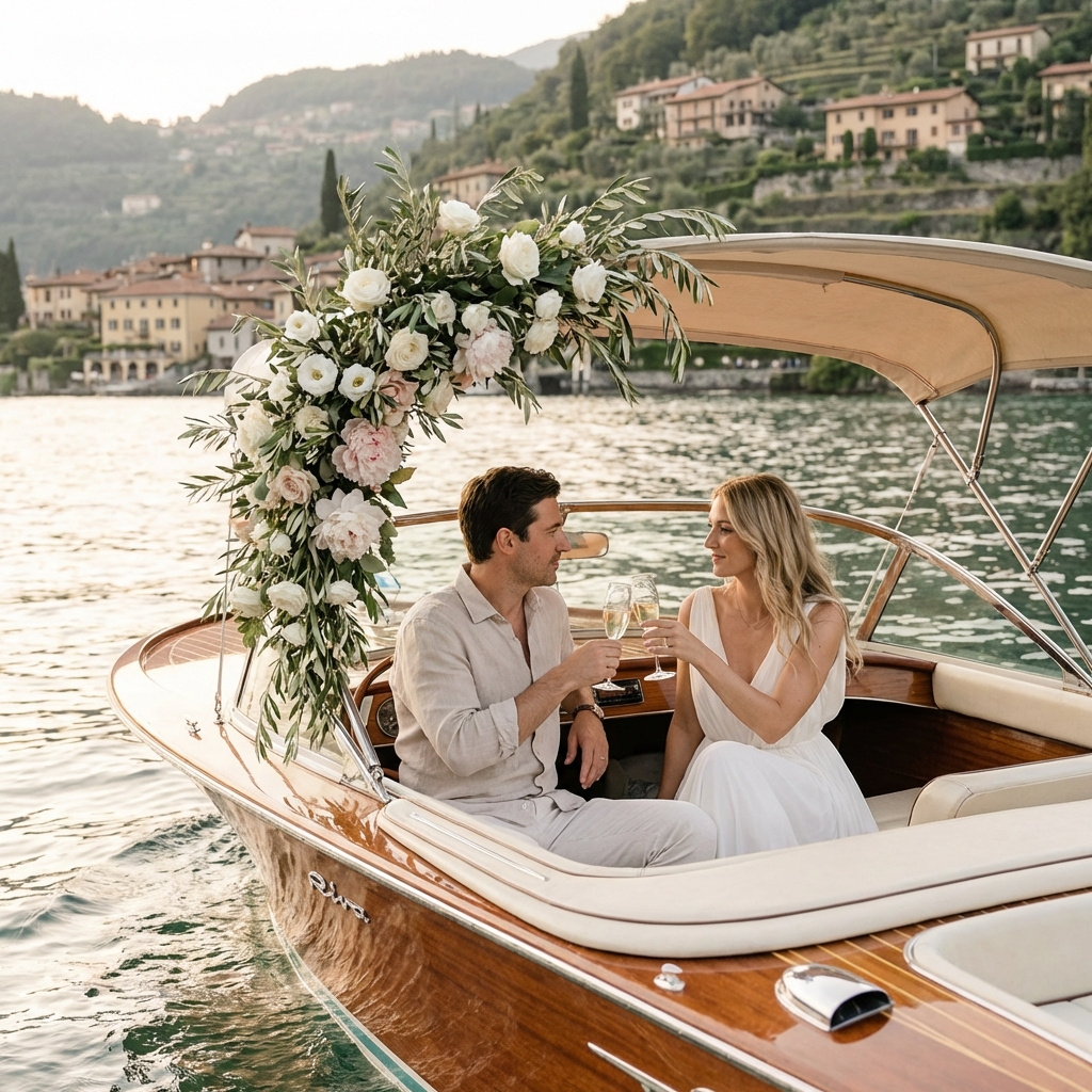 lake garda proposal boat-escape Italy – Kiss Me Italy