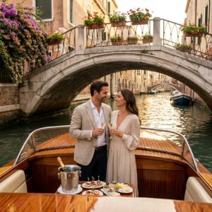 venice proposal canal-boat-escape Italy – Kiss Me Italy