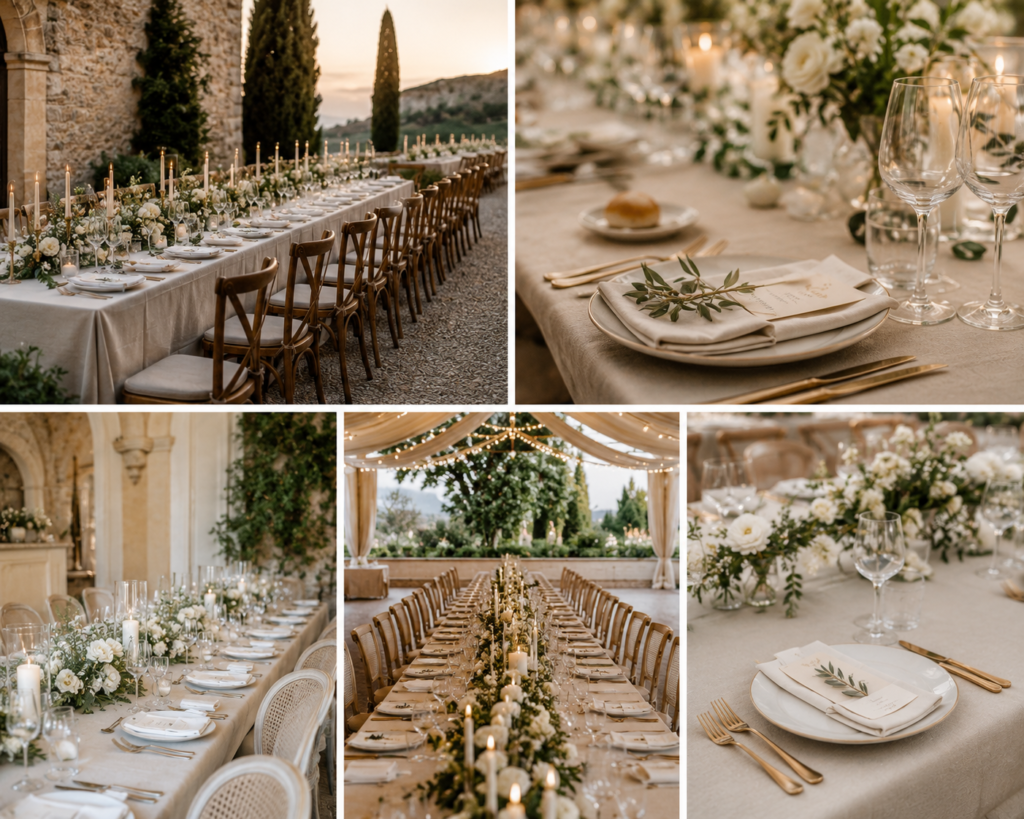 Wedding Tablescapes in Italy