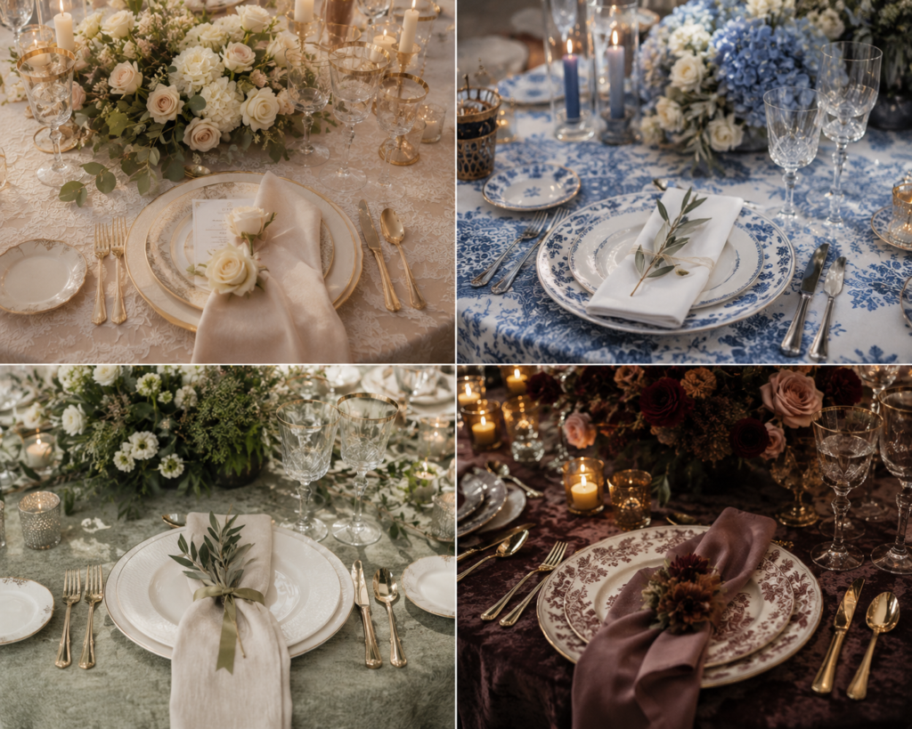 Vintage Baroque Wedding Table Décor