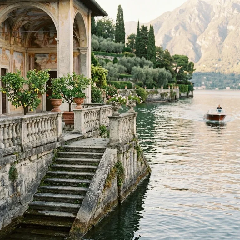 lake como wedding boat