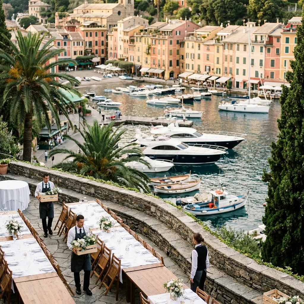 portofino wedding tablescape