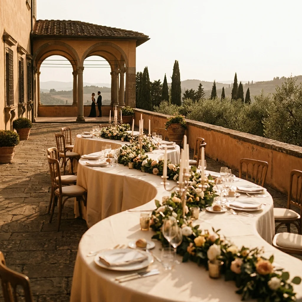 serpentine table wedding
