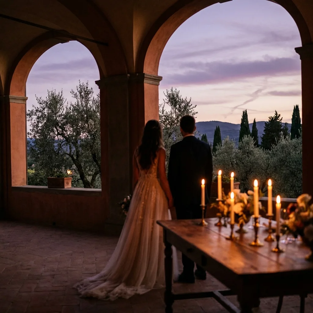 candlelit wedding