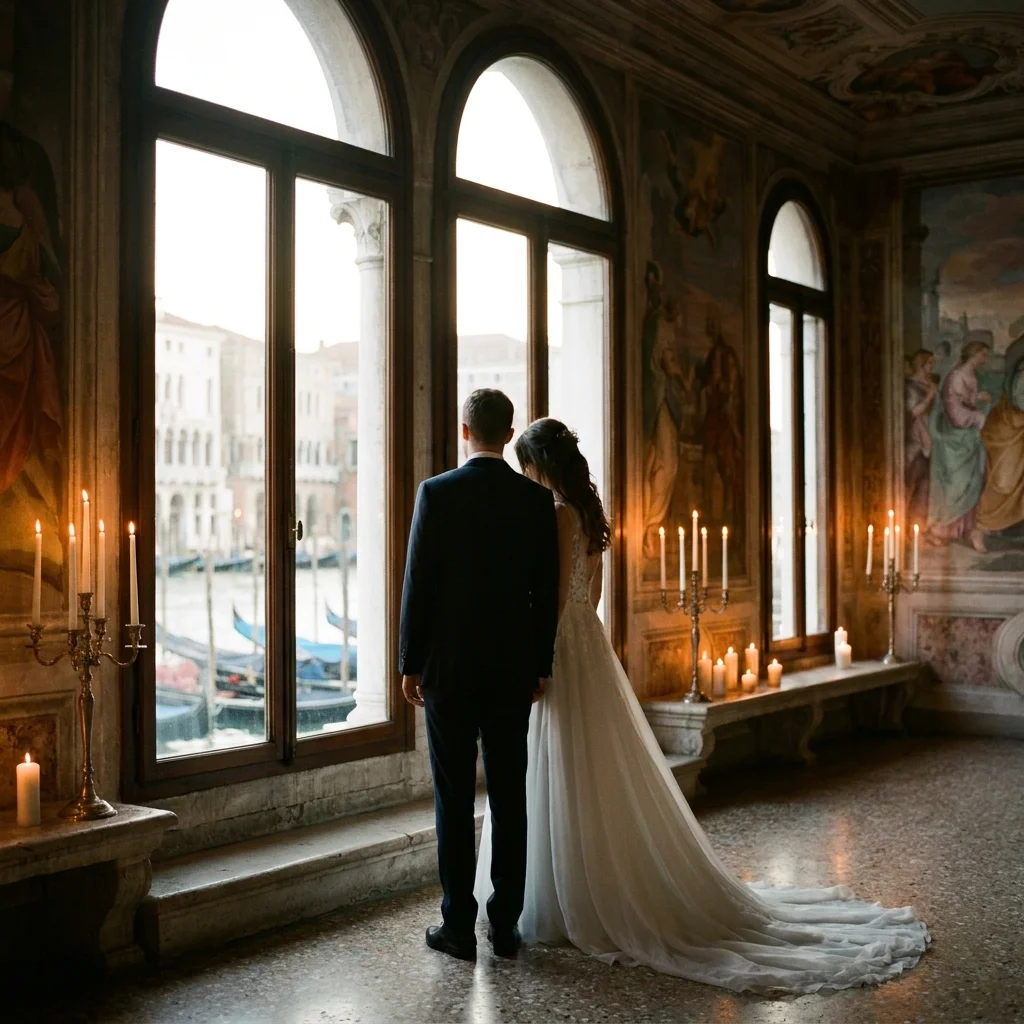 venice candlelit wedding