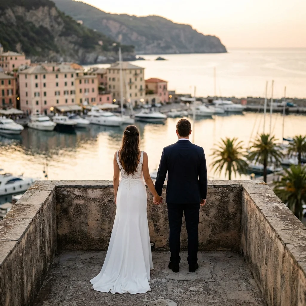italian riviera wedding photos