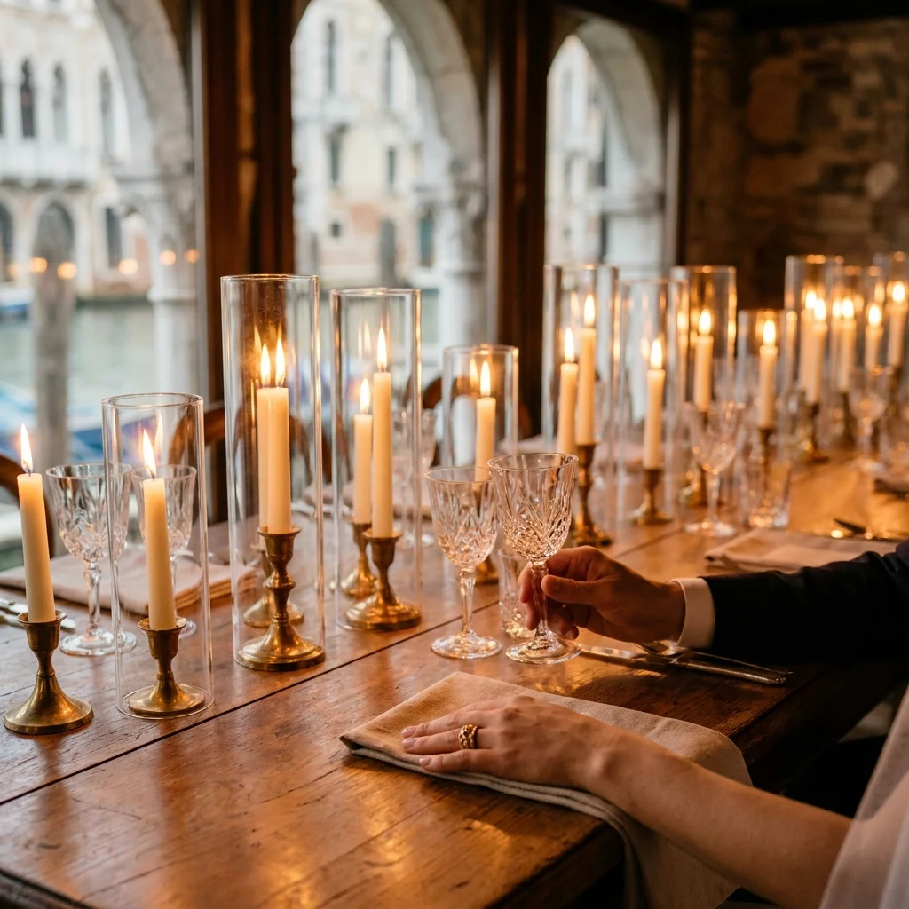 venice candlelit wedding