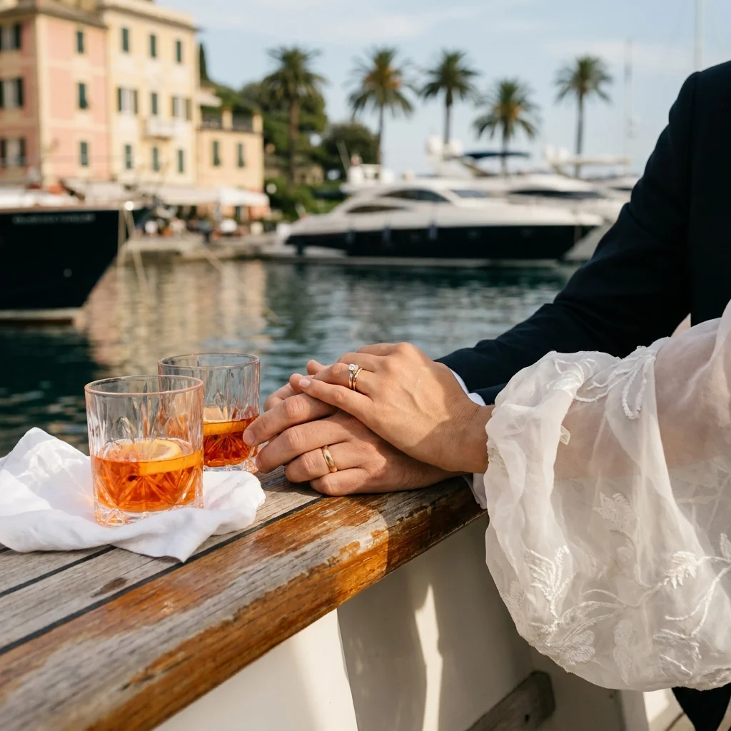 portofino wedding boat