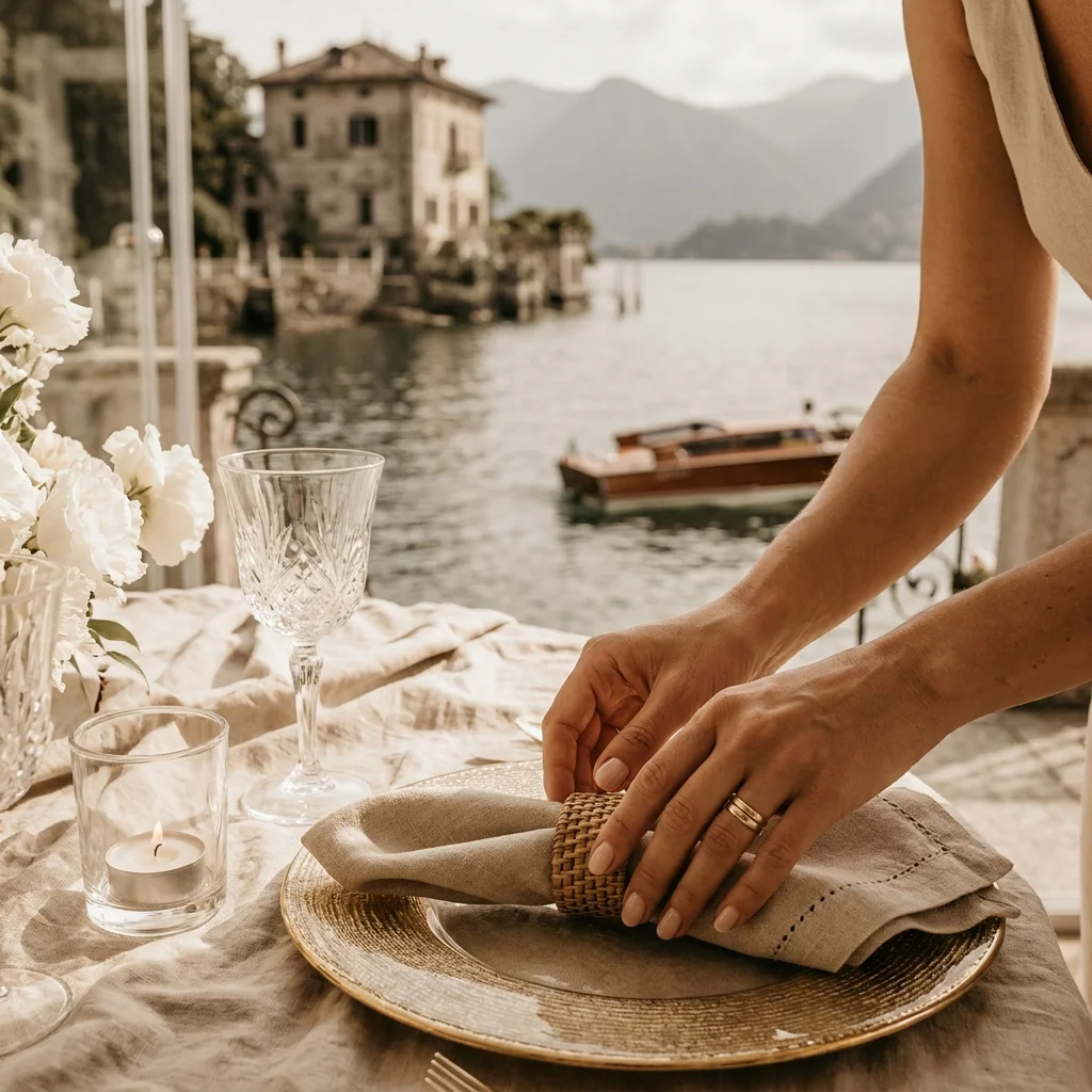 lake como wedding tablescape