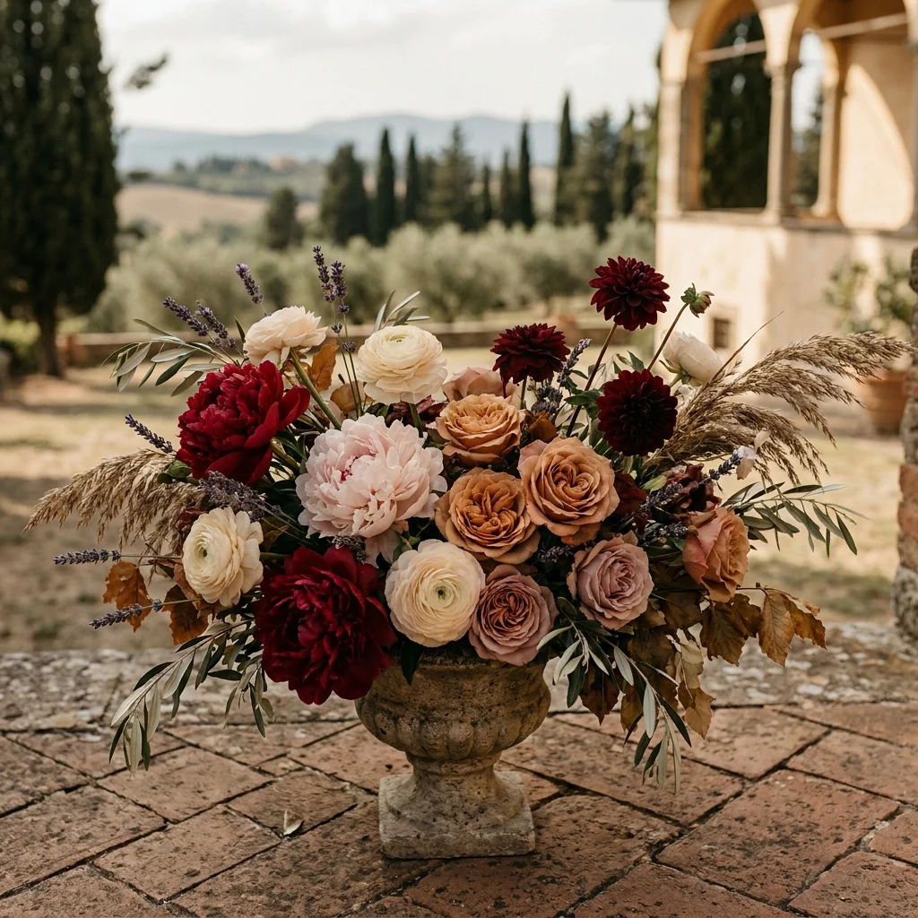 tuscany wedding flowers