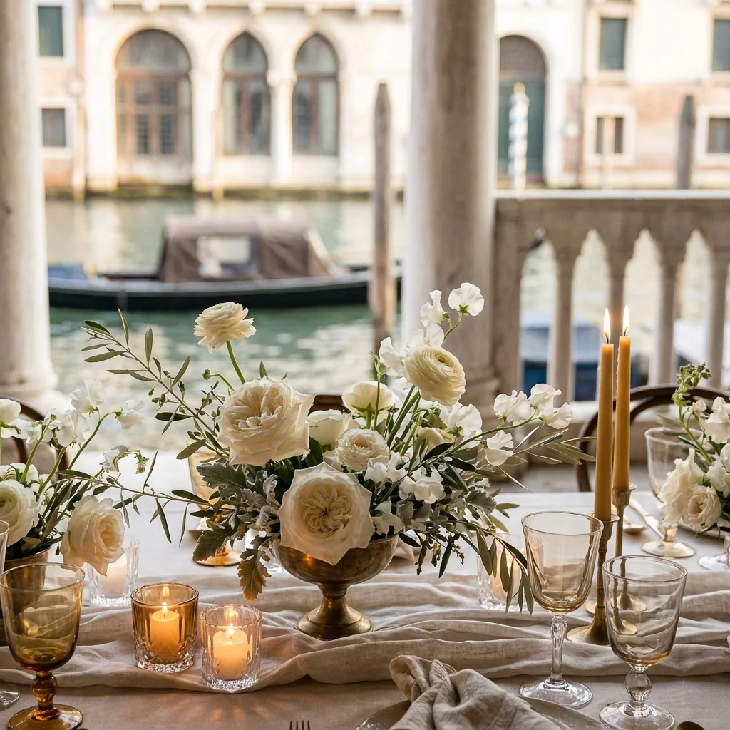 venice wedding reception
