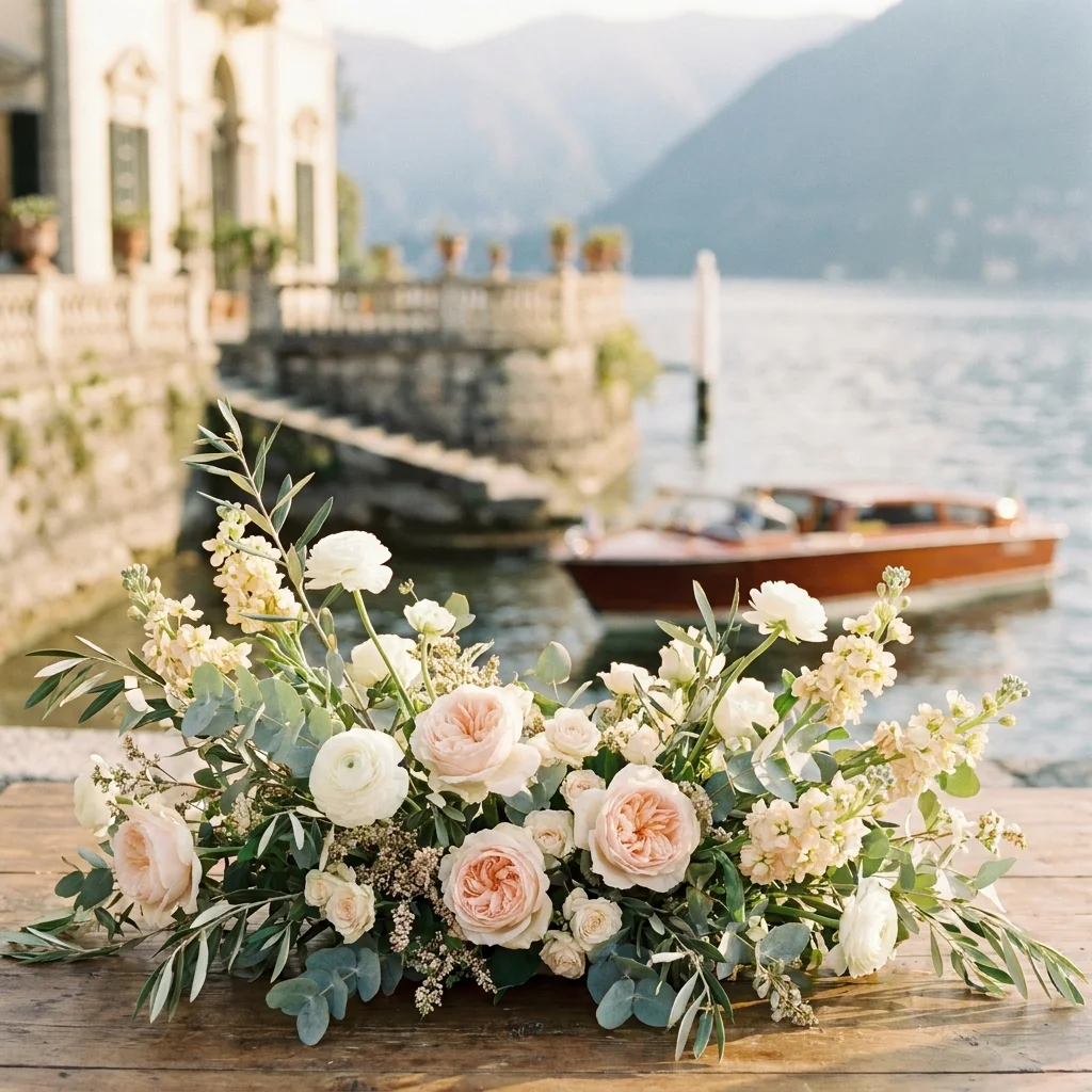 lake como wedding tablescape