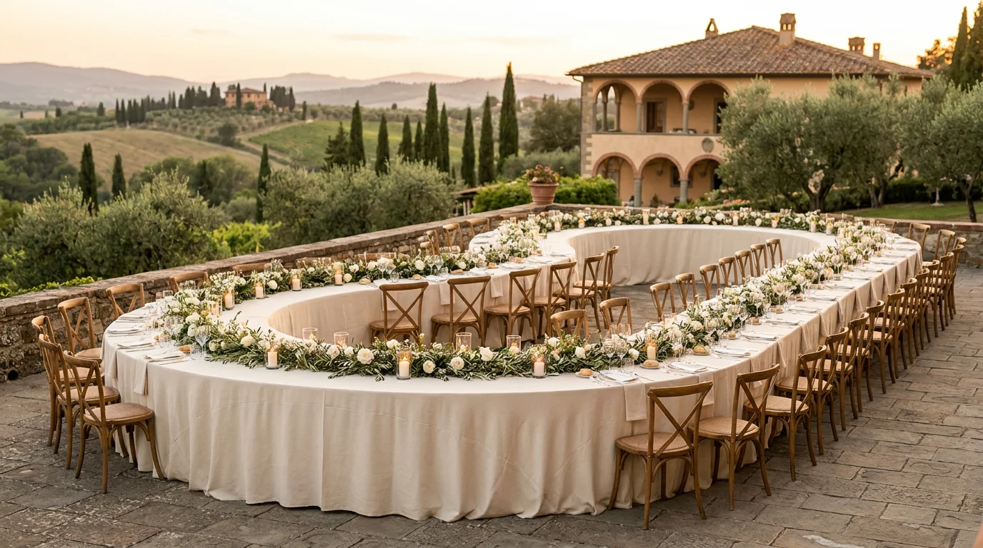 serpentine table wedding