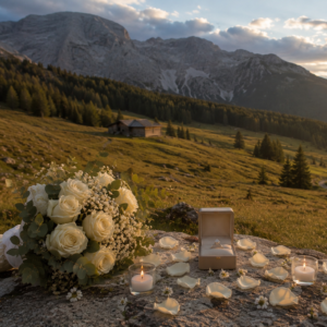 marriage proposal in the Dolomites