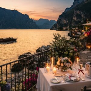 Sunset boat tour and exclusive lakeside suite with chef dinner on Lake Garda – luxury vow renewal on Lake Garda, Italy – Kiss Me Italy