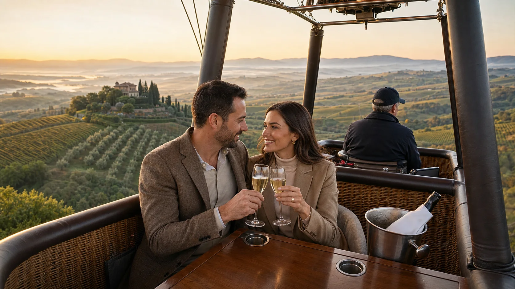 hot air balloon proposal in Italy