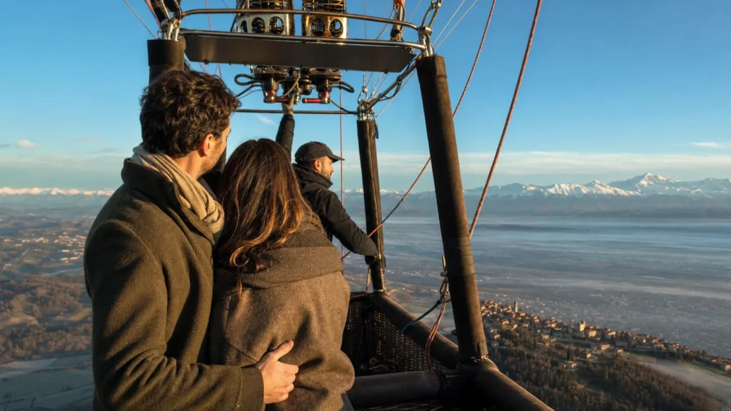 hot air balloon proposal in Italy