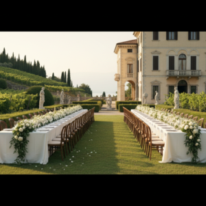Wedding reception in the Italian gardens of Villa Cordevigo near Lake Garda – Villa Cordevigo wedding – Kiss Me Italy