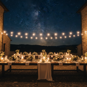 Wedding dinner under the stars at Borgo Stomennano in the Tuscan countryside – borgo stomennano wedding dinner – Kiss Me Italy