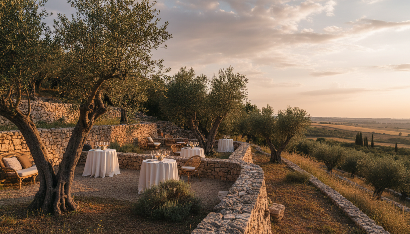 Wedding aperitivo in the wild gardens of a Val di Noto estate – Sicilian estate wedding – Kiss Me Italy