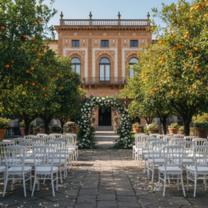 Wedding ceremony in the historic orange garden of the Excelsior Vittoria in Sorrento – sorrento orange garden wedding – Kiss Me Italy