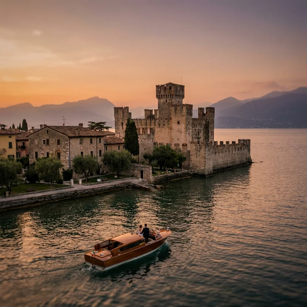 lake garda wedding boat