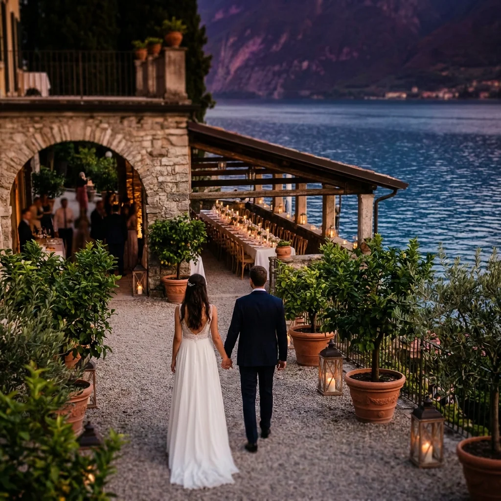 lake garda candlelit reception
