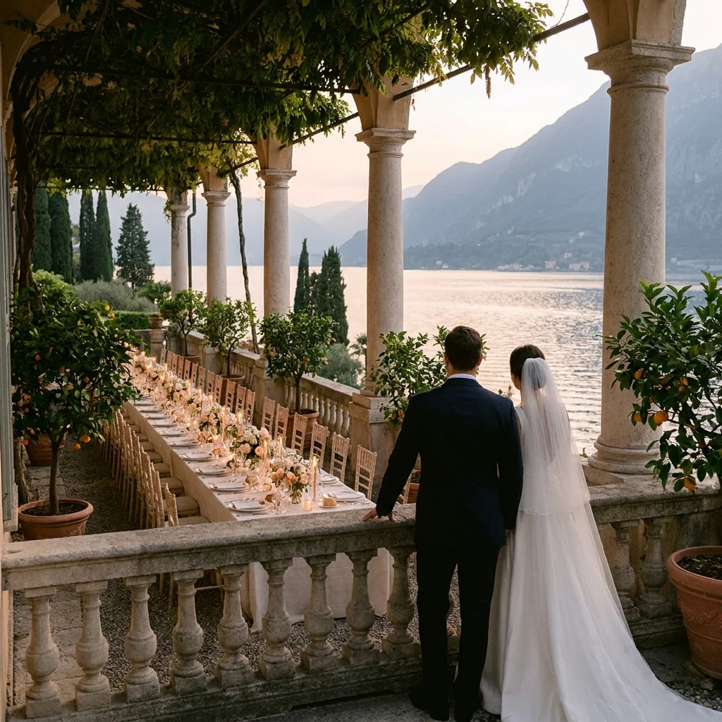 lake garda wedding tablescape