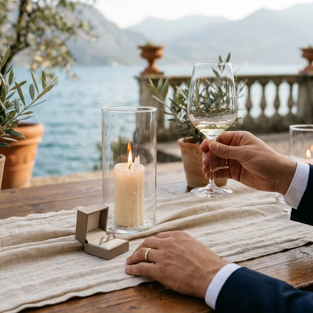 lake garda candlelit reception