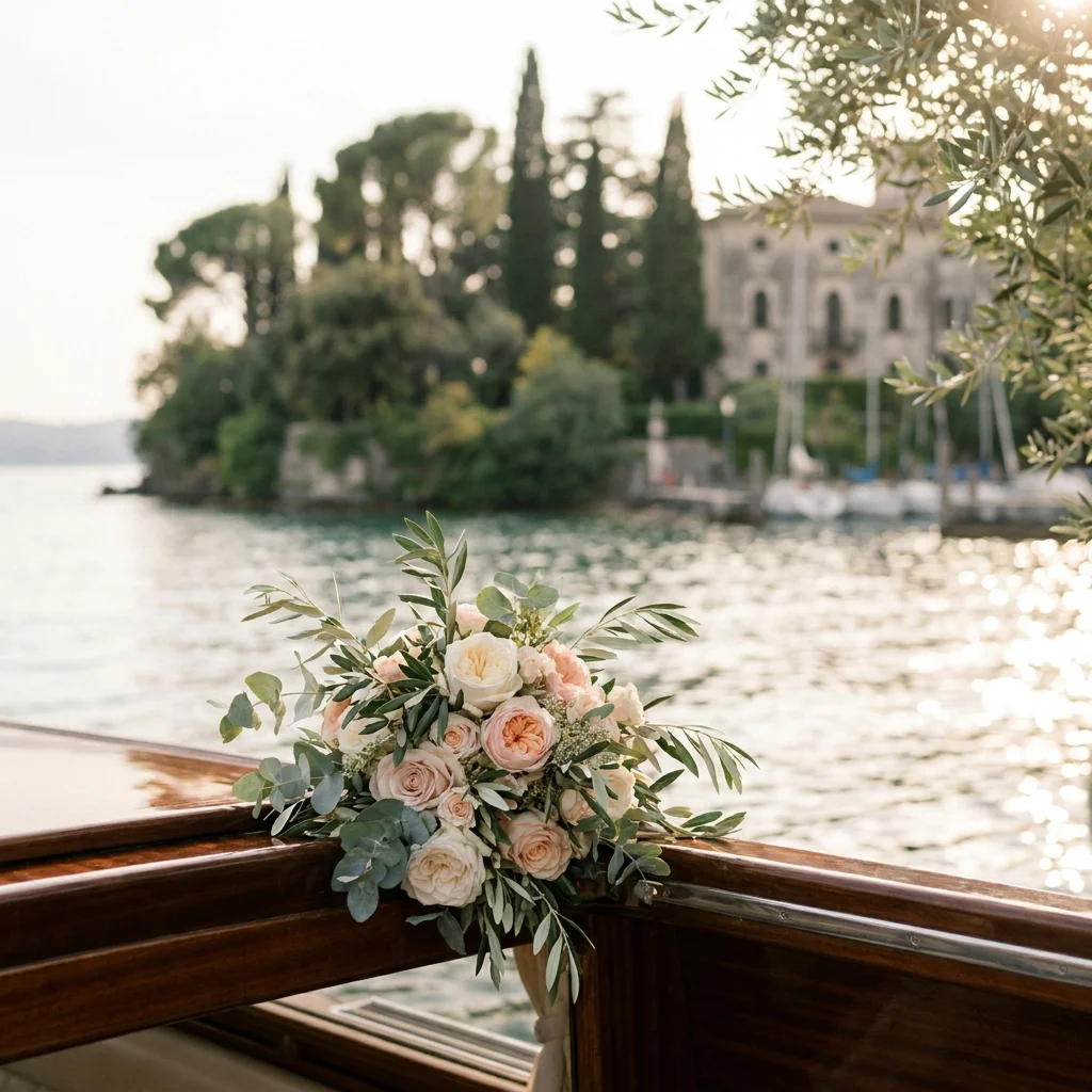 lake garda wedding boat