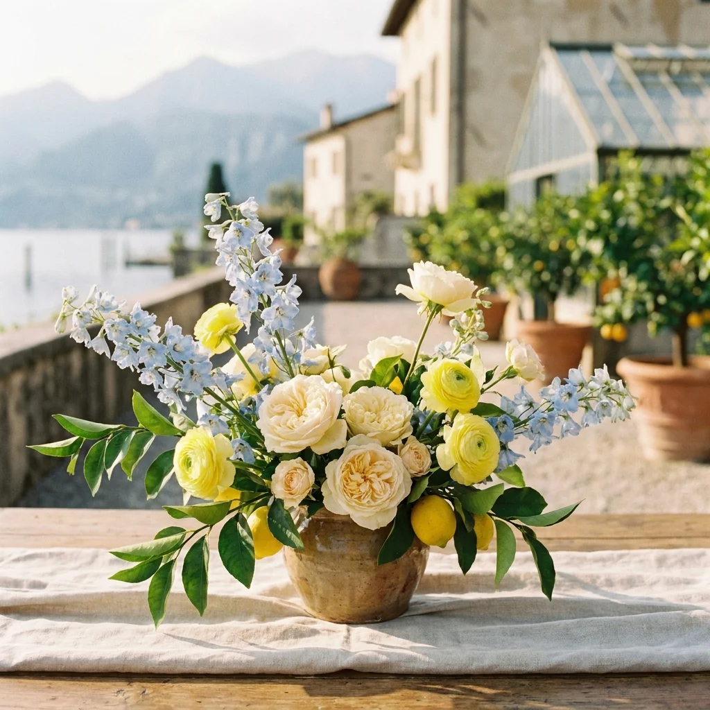 lake garda wedding tablescape