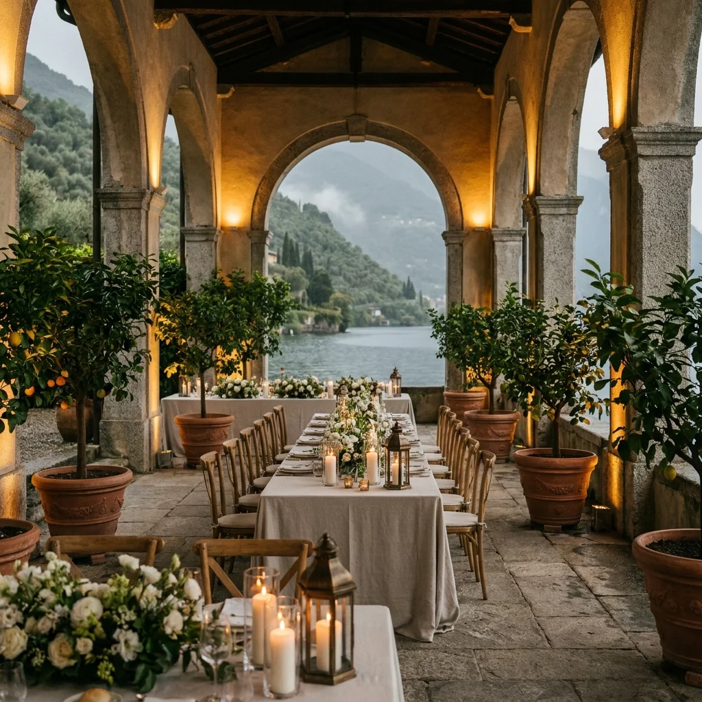 lake garda candlelit reception