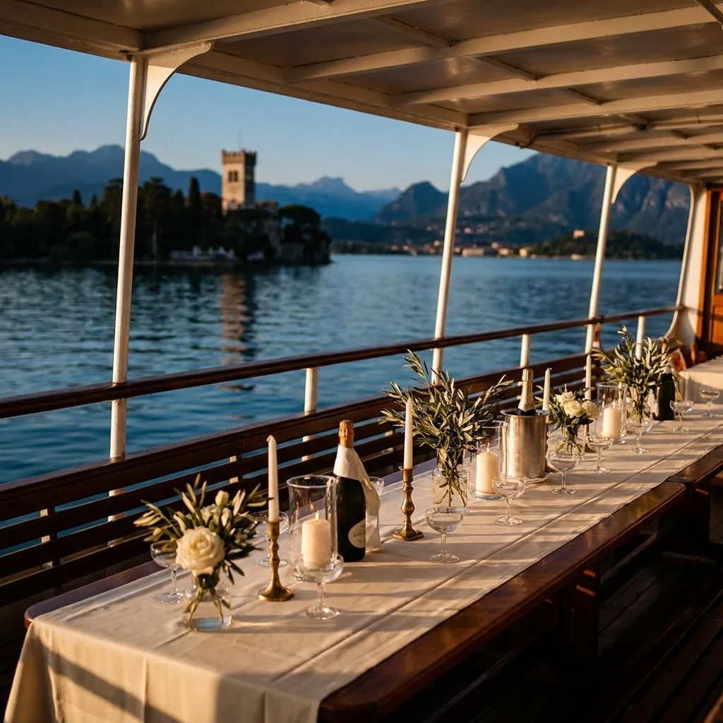 lake garda wedding boat